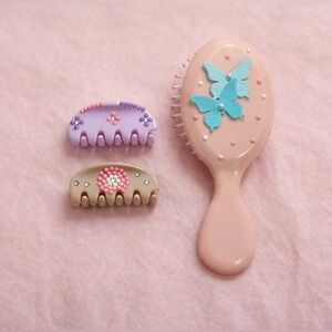 Hairbrush and Clips Set